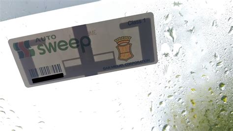 where to get autosweep rfid sticker|autosweep sticker installation.